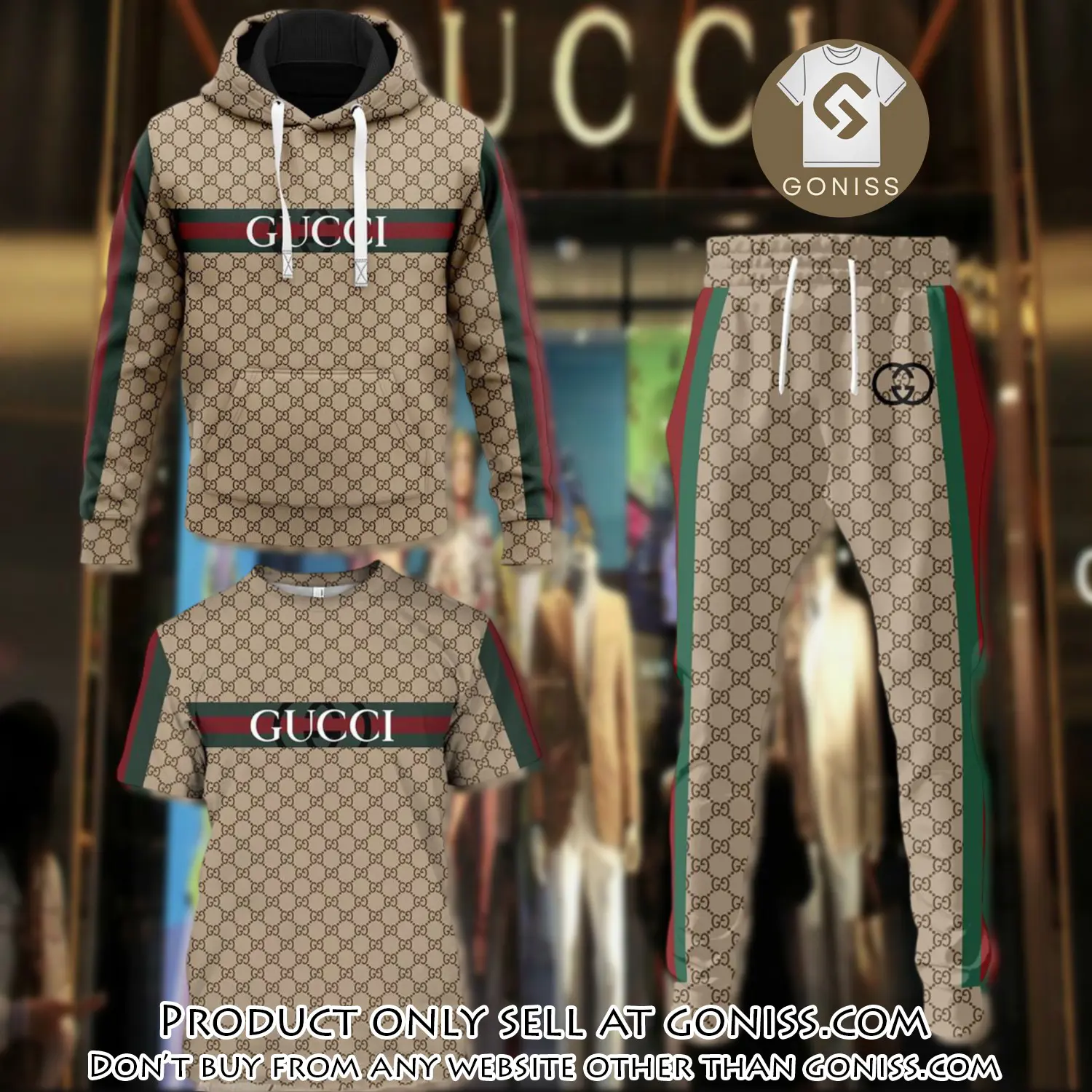 Gucci luxury brand combo tshirt hoodie long pants set trending 24 outfit sport lcs1036 gn0105569